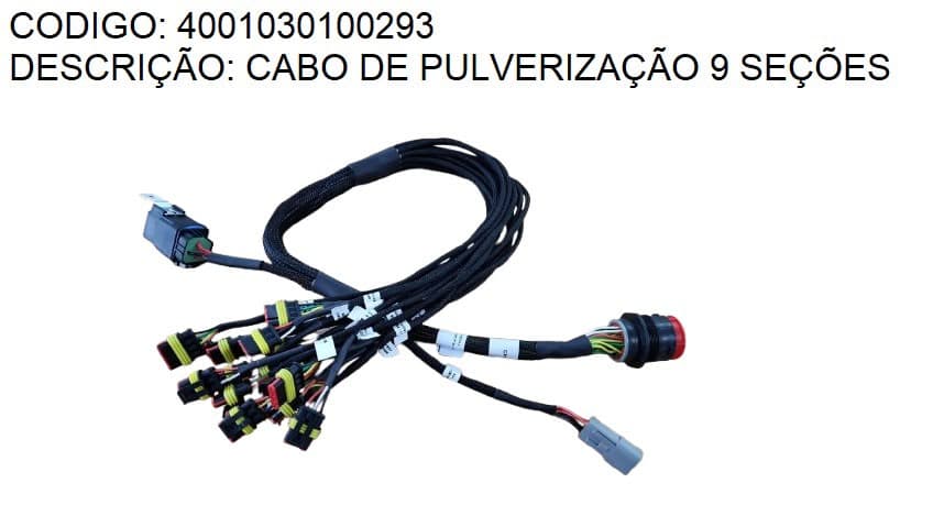 CABO DE PULVERIZAÇÃO 9 SEÇÕES