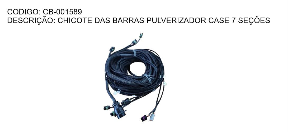 CHICOTE DAS BARRAS PULVERIZADOR CASE 7 SEÇÕES