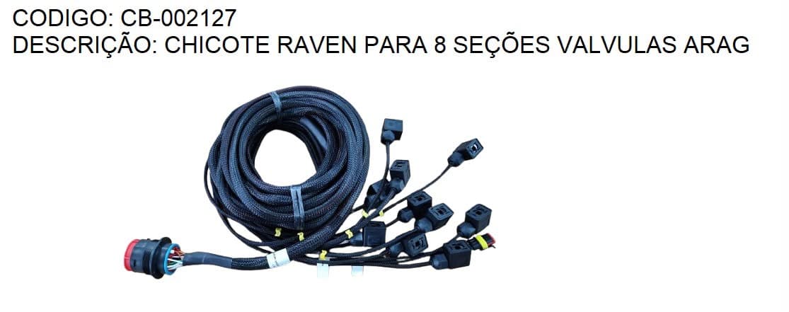 CHICOTE RAVEN PARA 8 SEÇÕES VALVULAS ARAG