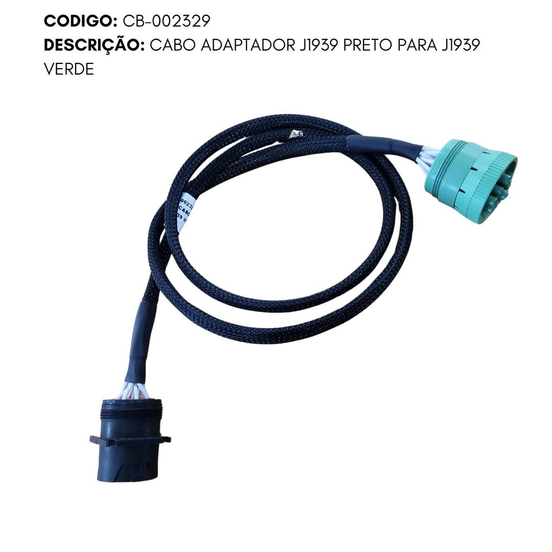 CABO ADAPTADOR J1939 PRETO PARA J1939 VERDE